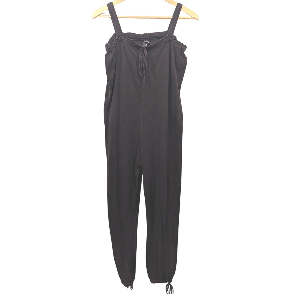 Bloch Classics Jumpsuit Small Black Cotton Drawstring Balletcore Loungewear